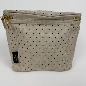 Kate Spade New York Polka Dot Cosmetic Bag Makeup Pouch "Out‎ To Lunch"